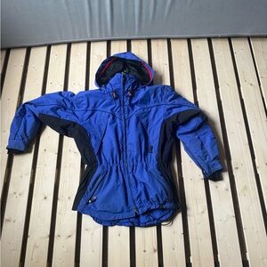 Obermeyer Blue and Black Insulated Ski Jacket vintage